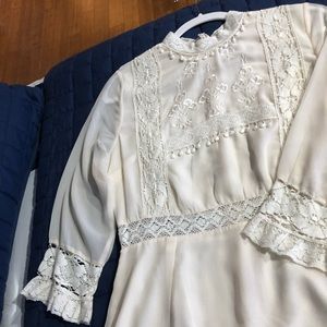 Top Shop Off White Lace Dress